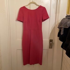 Boden dark pink sheath fully lined midi dress EUC